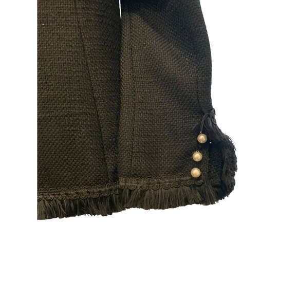 A N L JACKET black CH36 H40 26 long Medium pearl buttons - Picture 5 of 10